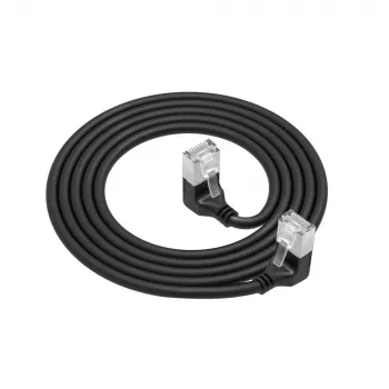 Tīkla kabelis ACT DA5930 Cat6a U/FTP (STP) melns 0,15 m ar RJ-45 savienotājiem, zeltīti kontakti