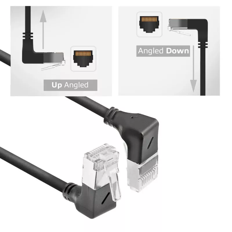 ACT Cat6a U/FTP (STP) tīkla kabelis DA7905, 5 m, RJ-45–RJ-45, melns