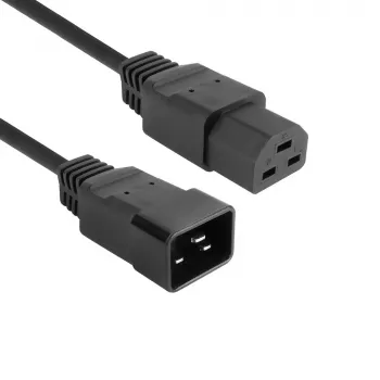 Strāvas vads ACT C20–C21 IEC60320 melns 1,5 m, 16 A, 250 V