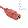 Strāvas vads ACT C20–C21 IEC60320 sarkans 1 m, 250 V 16 A