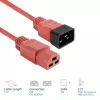 Powercord ACT C20–C21 IEC60320 sarkans 2,5 m, 16 A 250 V
