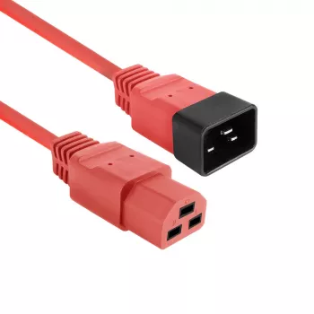 Strāvas vads ACT C20–C21 IEC60320 sarkans 3 m, 16 A, 250 V