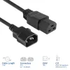 ACT barošanas vads C14 uz C21 IEC60320 melns 1 m, 250 V, 10 A
