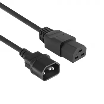 Strāvas vads ACT C14 uz C21 IEC60320 melns 1,5 m, 250 V 10 A