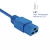 Strāvas vads ACT C14 uz C21 IEC60320 zils 2 m, 250 V 10 A