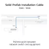 ACT Blue 80 meters S/FTP CAT6A B2ca PoE++ 100W solid prefab installation kabelis, RJ45 male – male