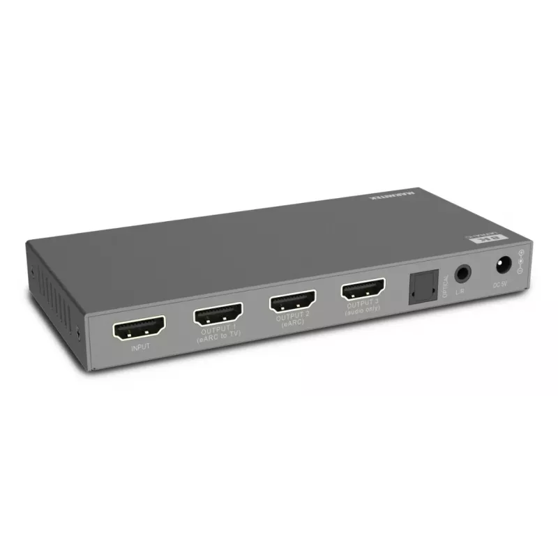 Video signāla pārveidotājs Marmitek 25008496 — HDMI ieeja uz HDMI/TOSLINK/3,5 mm izeju, līdz 7680×4320, 7.1 audio