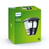 Philips myGarden Creek sienas gaismeklis 60W E27 bez spuldzes, āra sienas apgaismojums, melns, metāls, IP44, dārzs, terase, II