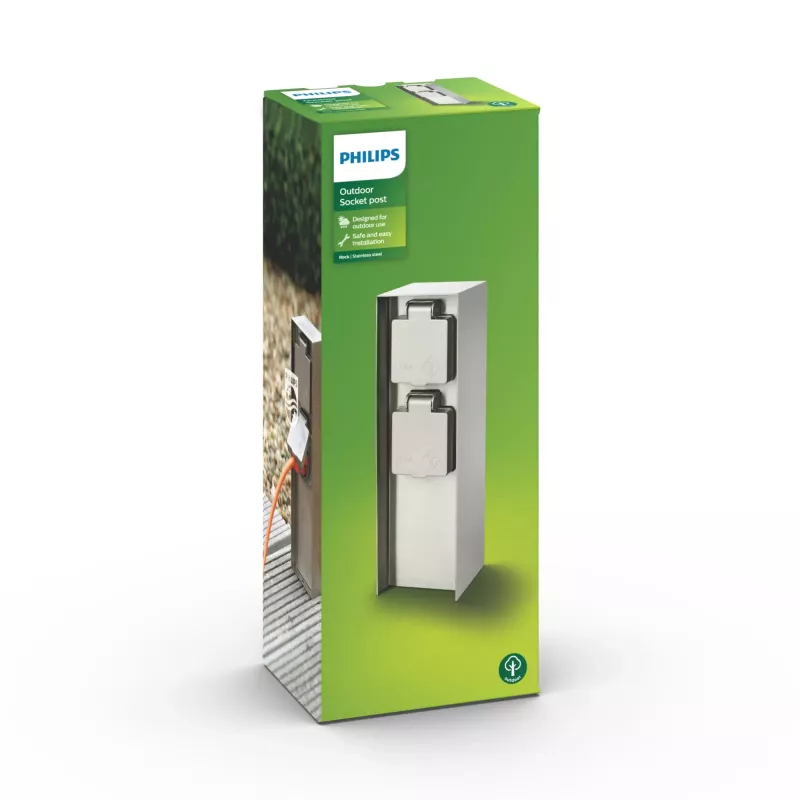 Āra kontaktligzda Philips myGarden 171084716 Nerūsējošais tērauds IP44 50–60 Hz