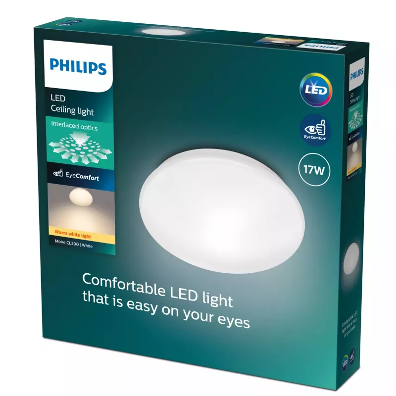 Philips Funkcionāls griestu gaismeklis, LED, Nenomaināma(-s) spuldze(-s), 2700 K, 1700 lm, IP20, Balts
