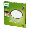 Philips Superslim Griestu Gaisma 15W, Melna, Metāls, Plastmasa, IP54, Terase, Dārzs, II, Mūsdienīga
