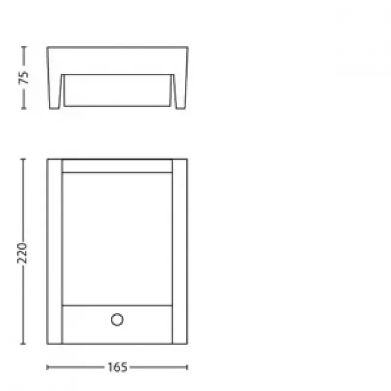 Philips Arbour sienas gaisma 3,8 W, Āra sienas apgaismojums, Antracīta, Metāls, IP44, Iekšpagalms, Dārzs, II