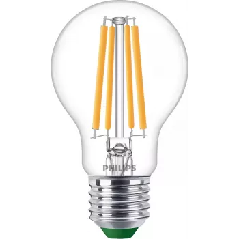 Philips Filament Bulb Clear 60W A60 E27 x2, 4 W, 60 W, E27, 840 lm, 50000 h, Silta balta