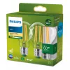 Philips Filament Bulb Clear 60W A60 E27 x2, 4 W, 60 W, E27, 840 lm, 50000 h, Silta balta