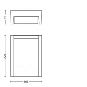 Āra sienas gaismeklis Signify Philips Arbour 3,8 W LED antracīts, 220–240 V, 1 spuldzei