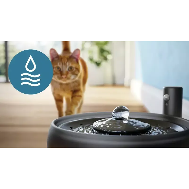 Automātiskā mājdzīvnieku ūdens strūklaka Philips 3000 Series PAW3210/02, 2,2 L, USB/AC, melna, plastmasa
