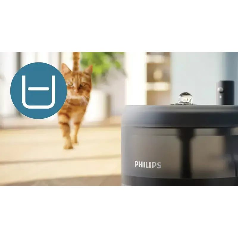 Automātiskā mājdzīvnieku ūdens strūklaka Philips 3000 Series PAW3210/02, 2,2 L, USB/AC, melna, plastmasa