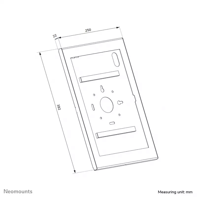 Planšetdatora korpuss Neomounts WL15-603BL1 — bloķējams universāls korpuss 14,6 collu (37,1 cm) planšetdatoriem, melnā krāsā