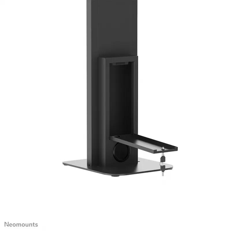 Planšetdatora grīdas statīvs Neomounts FL15-628BL1 — universāls, bloķējams, maks. slodze 3 kg, melns