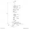 Neomounts dubultā monitora statīvs DS45-600BL2V 2 displejiem 10–32 collas, VESA 75x75–100x100, maks. slodze 9 kg, brīvi stāvošs, melns
