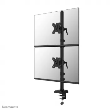 Neomounts DS60-600BL2V dubultais monitora kronšteins 10-32 collas, skava/caurlaides stiprinājums, 9 kg, 25,4 cm (10 collas), 81,3 cm (32 collas), 100 x 100 mm, melns
