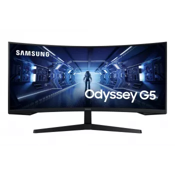 Samsung G55T datora monitors 86.4 cm (34 collas) 3440 x 1440 pikseļi UltraWide Quad HD LED melns
