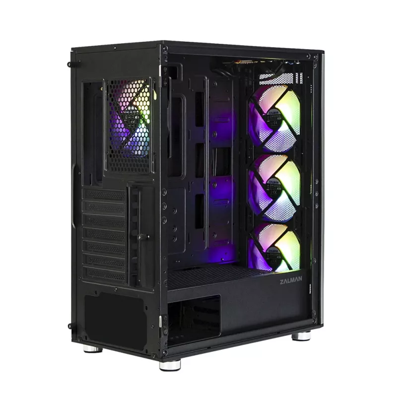 Zalman I3 Neo ATX Mid Tower PC Case Mesh front for efficient cooling Pre-installed fan 3. Midi Tower, PC, Melns