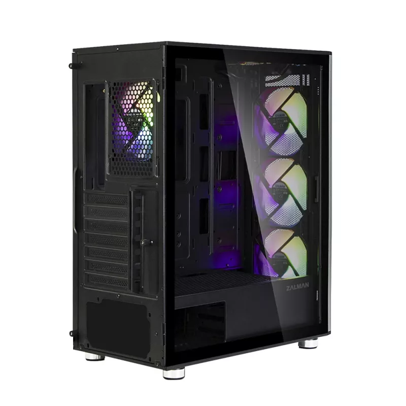 Zalman I3 Neo ATX Mid Tower PC Case Mesh front for efficient cooling Pre-installed fan 3. Midi Tower, PC, Melns