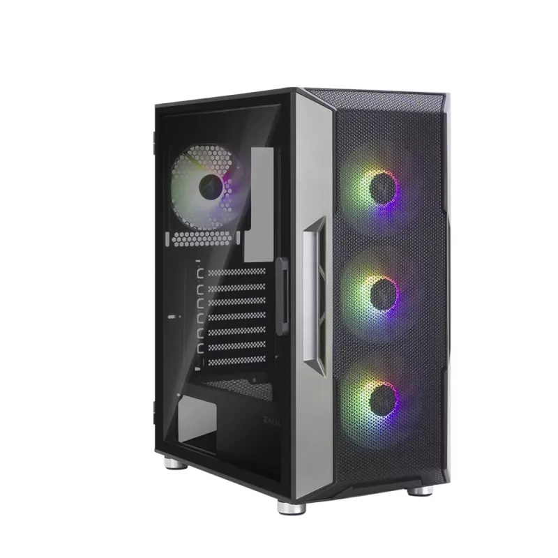 Zalman I3 Neo ATX Mid Tower PC Case Mesh front for efficient cooling Pre-installed fan 3. Midi Tower, PC, Melns