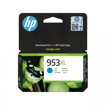 HP 953XL augstas veiktspējas ciāna oriģinālā tintes kasetne, ciāna, 1 gab., 1450 lpp.