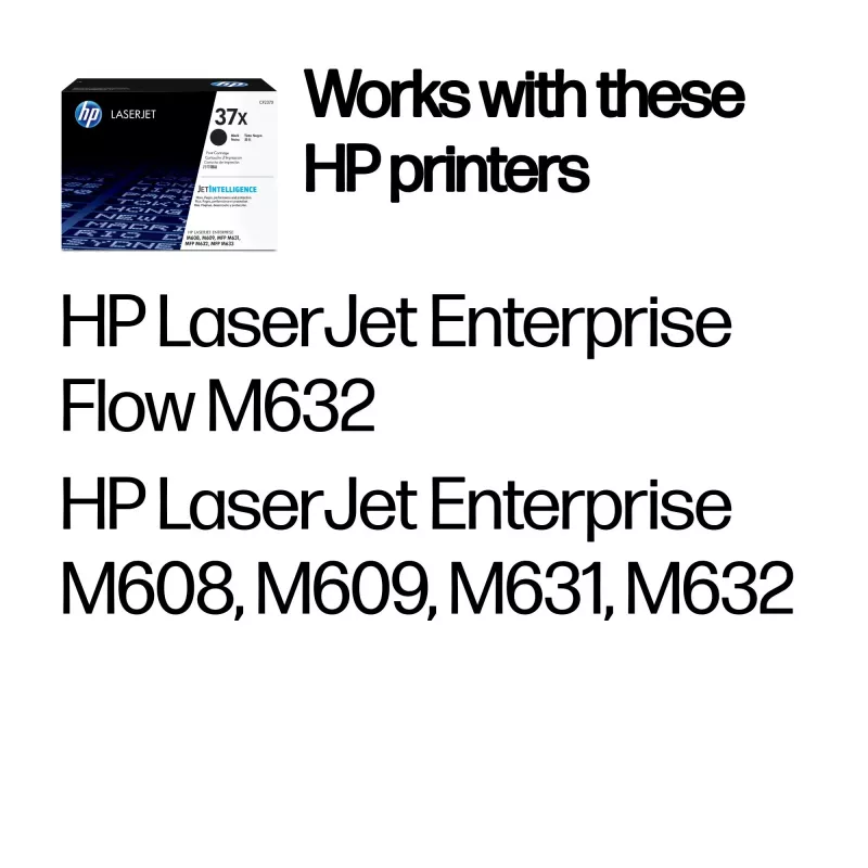 HP 37X augstas ietilpības melns oriģinālais LaserJet tonera kārtridžs, 25000 lapas, melns, 1 gab.