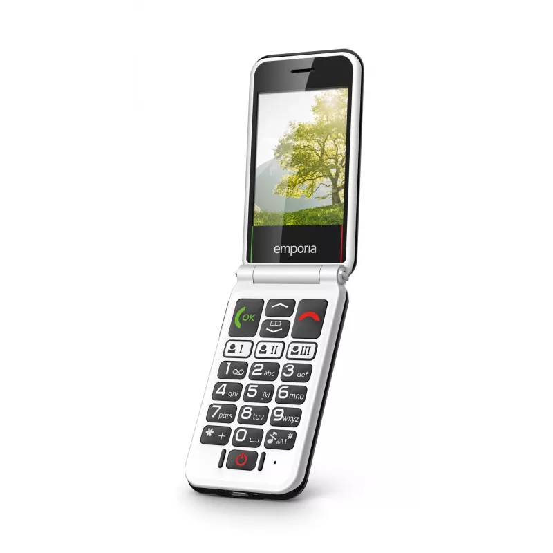 Emporia SIMPLICITYglam.4G 7.11 cm (2.8 inch) 106 g Melns Senioru tālrunis