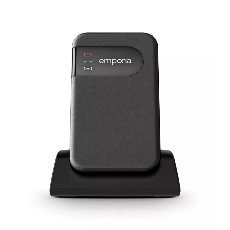 Emporia SIMPLICITYglam.4G 7.11 cm (2.8 inch) 106 g Melns Senioru tālrunis