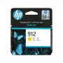 HP 912 dzeltena oriģinālā tintes kasetne, dzeltena, 1 gab., 315 lapas