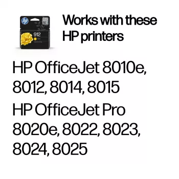 HP 912 dzeltena oriģinālā tintes kasetne, dzeltena, 1 gab., 315 lapas
