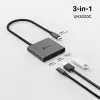 TP-Link UH3020C saskarnes centrmezgls USB Type-C 5000 Mbit/s Pelēks