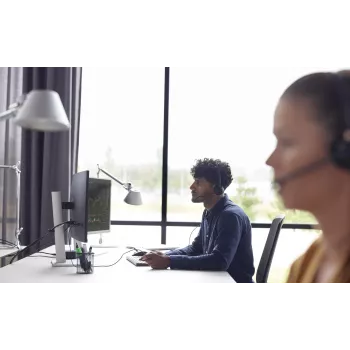 HP Poly EncorePro 320 ar ātru atvienošanu bināro austiņu komplekts TAA