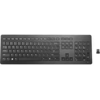 HP Wireless Premium tastatūra Pilnizmēra Melna RF Bezvadu Membrāna