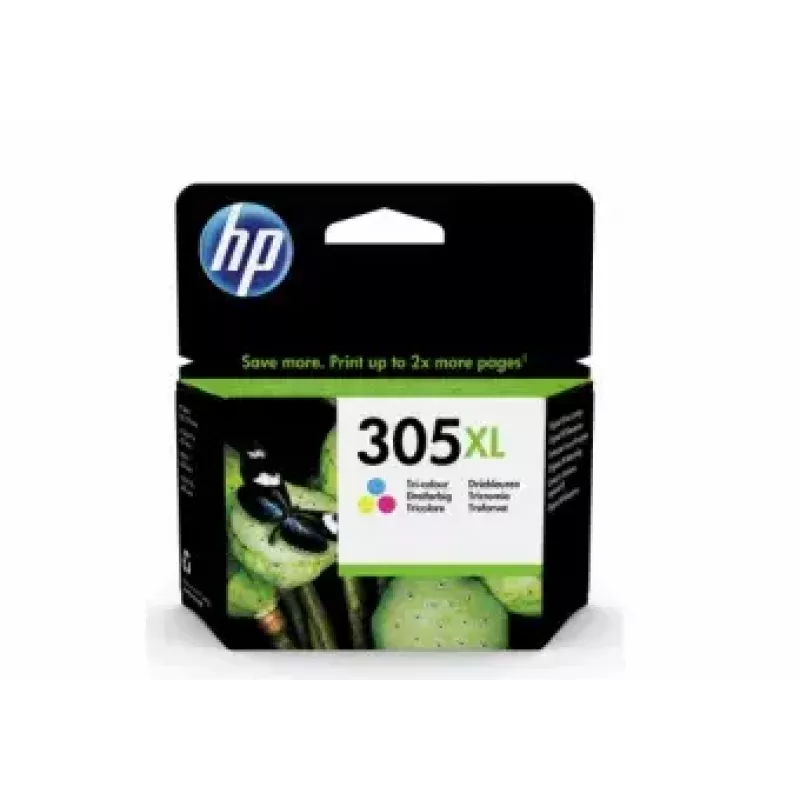 HP 305XL lielas ietilpības trīskrāsu oriģinālā tintes kasetne