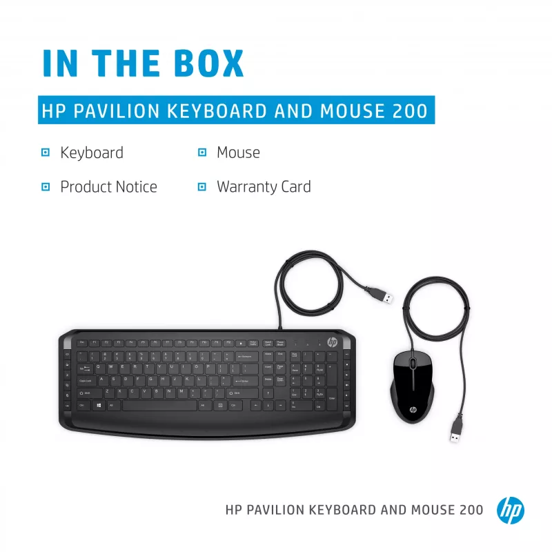 Klaviatūras un peles komplekts HP Pavilion tastatūra and pele 200