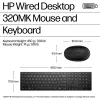 HP Wired Desktop 320MK pele un tastatūra