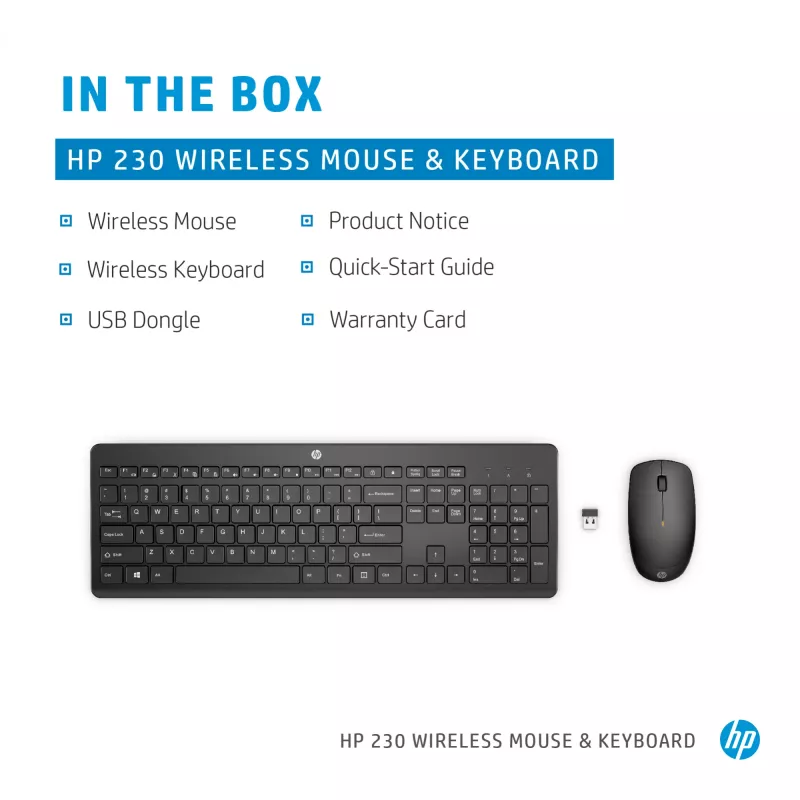 HP 230 bezvadu peles un tastatūras komplekts