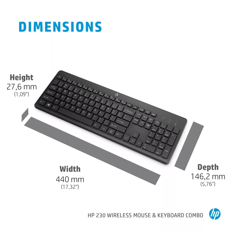 HP 230 bezvadu peles un tastatūras komplekts