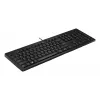 Vadu pilna izmēra tastatūra HP 125 — USB, membrāna, melna
