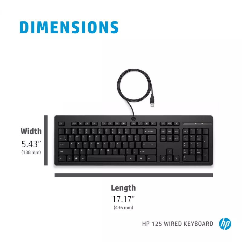 HP 125 vadu tastatūra