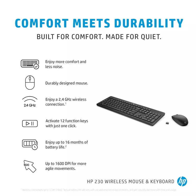 HP 230 bezvadu pele un tastatūras komplekts