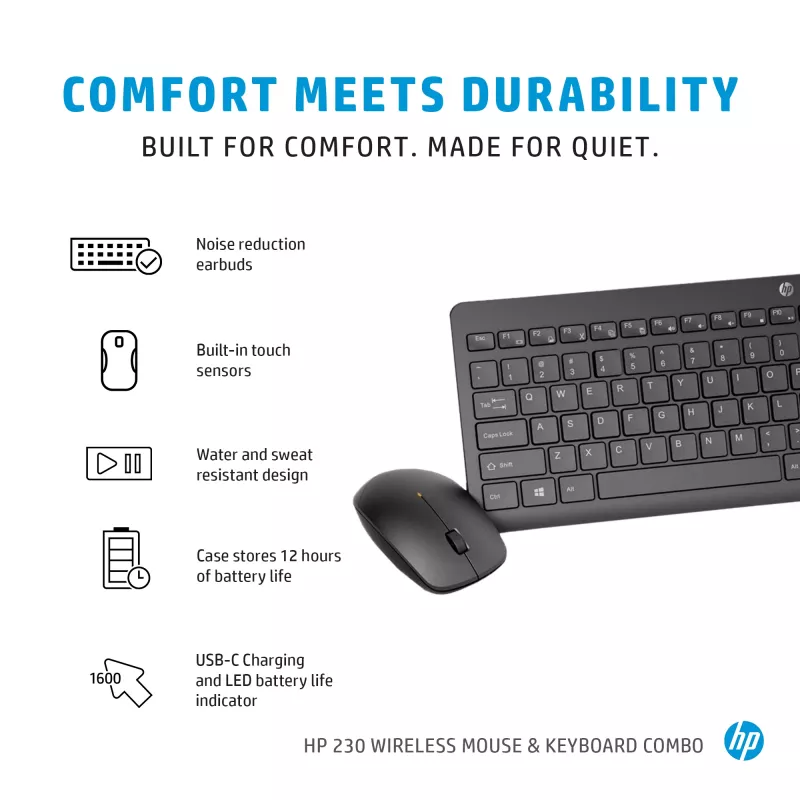 HP 230 bezvadu pele un tastatūras komplekts