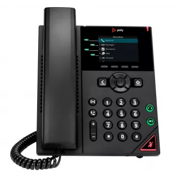 HP Poly VVX 250 4-Line IP Phone and PoE-enabled, Melns, LCD, 320 x 240 pixels, HTTPS, ENERGY STAR, RoHS, Federal Communications Commission (FCC), CE