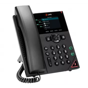 HP Poly VVX 250 4-Line IP Phone and PoE-enabled, Melns, LCD, 320 x 240 pixels, HTTPS, ENERGY STAR, RoHS, Federal Communications Commission (FCC), CE