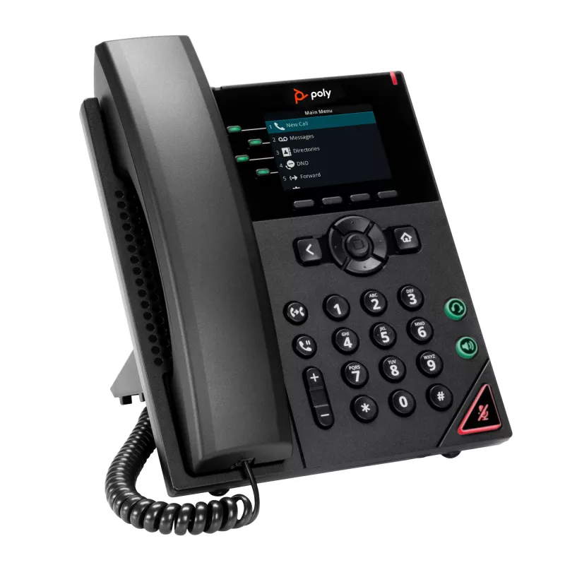 HP Poly VVX 250 4-Line IP Phone and PoE-enabled, Melns, LCD, 320 x 240 pixels, HTTPS, ENERGY STAR, RoHS, Federal Communications Commission (FCC), CE